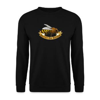 Beekeeper Beekeeper Bee friend Save the bees - Unisex Sweatshirt - black - Front - Alina (178cm) & Michal (187cm)