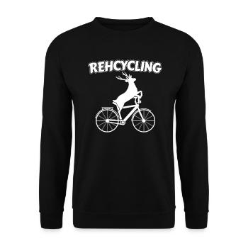 Rehcycling Funny saying cyclist - Unisex Sweatshirt - black - Front - Alina (178cm) & Michal (187cm)
