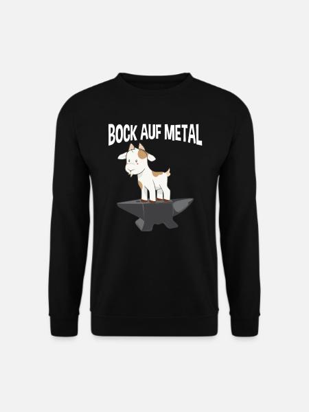 Bock Auf Metal Heavy Metal Musik Hardrock - Unisex Pullover - Schwarz
