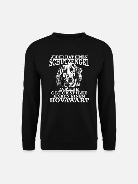 Glückspilze haben einen Hovawart Hund - Unisex Pullover - Schwarz