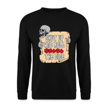 RPG Shut Up And Roll The Dice D20 - Sweat-shirt Unisexe - noir - Devant - Alina (178cm) & Michal (187cm)
