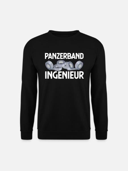 Panzerband Ingenieur Lustige Sprüche Techniker - Unisex Pullover - Schwarz