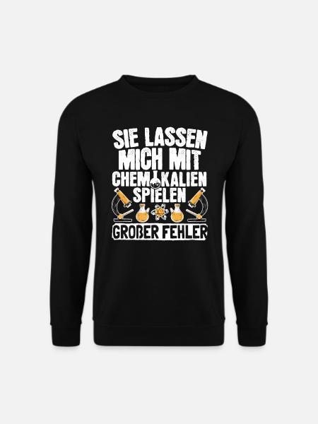 Chemie Beruf Chemikant Mit Chemikalien Spielen - Unisex Pullover - Schwarz
