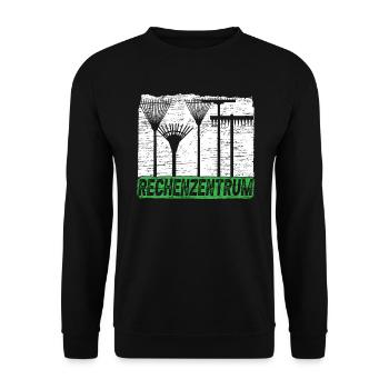 Rechenzentrum Gärtner Gartenarbeit Gartenbau - Unisex Pullover - Schwarz - Vorne - Alina (178cm) & Michal (187cm)