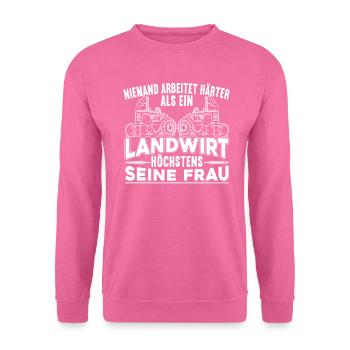 Landwirt Bauer Lustiger Spruch Landwirtschaft - Unisex Pullover - Pink - Vorne