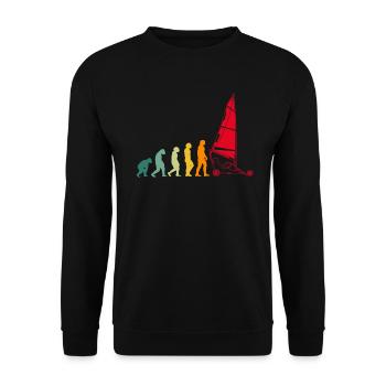 Strandsegler Segeln Evolution Char à Voile - Unisex Pullover - Schwarz - Vorne - Alina (178cm) & Michal (187cm)