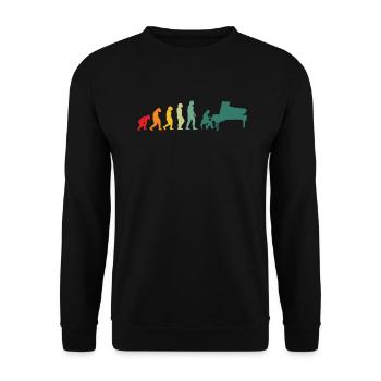 Piano évolution joueur de piano piano pianiste - Sweat-shirt Unisexe - noir - Devant - Alina (178cm) & Michal (187cm)