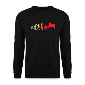 Piano évolution joueur de piano piano pianiste - Sweat-shirt Unisexe - noir - Devant - Alina (178cm) & Michal (187cm)