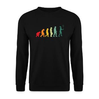 Badminton Evolution badminton player - Unisex Sweatshirt - black - Front - Alina (178cm) & Michal (187cm)