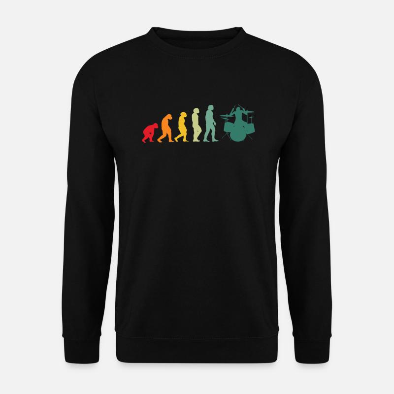 Drums evolution drummer musician - Unisex Sweatshirt - black