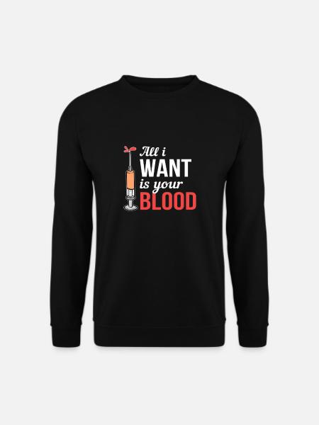 Blutspende Blutspender Krankenschwester Doktor - Unisex Pullover - Schwarz