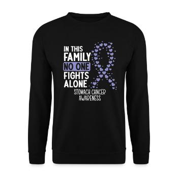 Cancer stomach cancer awareness - Unisex Sweatshirt - black - Front - Alina (178cm) & Michal (187cm)