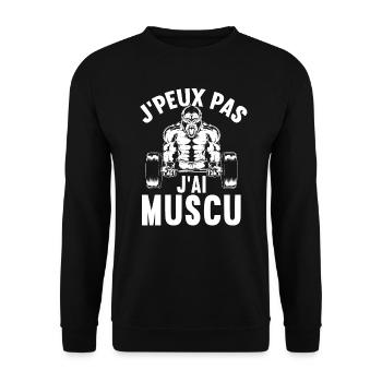 Bodybuilder Ich Kann Nicht Ich Habe Kraftsport - Unisex Pullover - Schwarz - Vorne - Alina (178cm) & Michal (187cm)