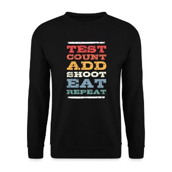 Vintage Diabetiker Zuckerkrankheit Krankheit Hilfe - Unisex Pullover - Schwarz - Vorne - Alina (178cm) & Michal (187cm)