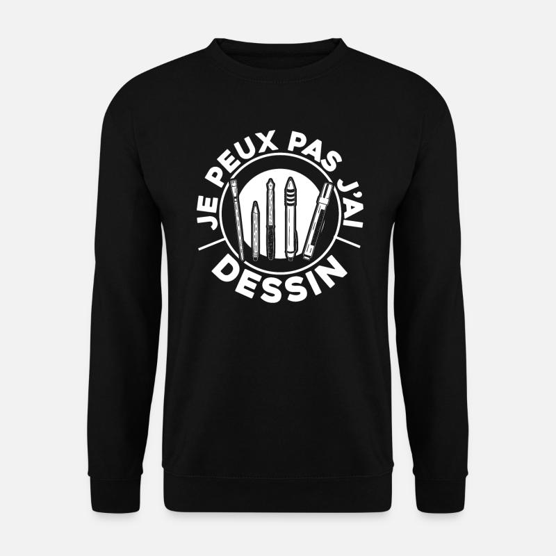 Zeichner Maler Künstler Ich Kann Nicht Ich Zeichne - Unisex Pullover - Schwarz