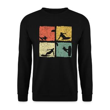 Kitesurfer Kite Ich Kann Nicht Ich Bin Kitesurfen - Unisex Pullover - Schwarz - Vorne - Alina (178cm) & Michal (187cm)