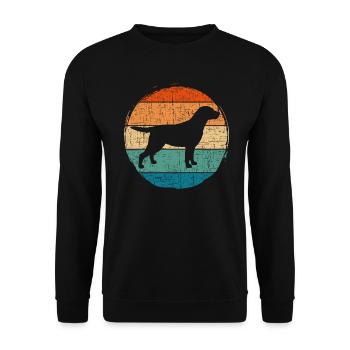 Retro Labrador Retriever Vintage Dog Lover - Unisex Sweatshirt - black - Front - Alina (178cm) & Michal (187cm)