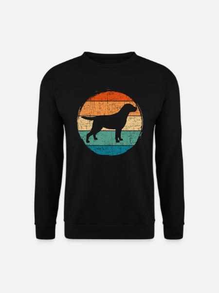 Retro Labrador Retriever Vintage Hundeliebhaber - Unisex Pullover - Schwarz