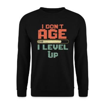 Je ne vais pas Vieillir Je Niveau Up Gamer - Sweat-shirt Unisexe - noir - Devant - Alina (178cm) & Michal (187cm)