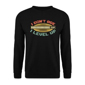 Je ne vais pas Vieillir Je Niveau Up Gamer - Sweat-shirt Unisexe - noir - Devant - Alina (178cm) & Michal (187cm)