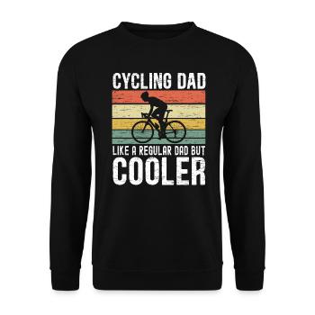 Radfahrer Papa Wie Ein Normaler Vater Aber Cooler - Unisex Pullover - Schwarz - Vorne - Alina (178cm) & Michal (187cm)