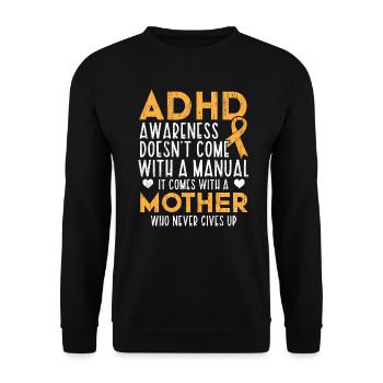 ADHD Awareness Band Neurodiversity - Unisex Sweatshirt - black - Front - Alina (178cm) & Michal (187cm)