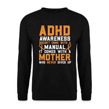 ADHS-Bewusstseinsband Neurodiversität - Unisex Pullover - Schwarz - Vorne - Alina (178cm) & Michal (187cm)
