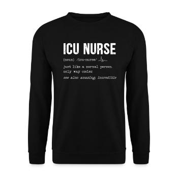 Intensive Care Nurse Intensive Care - Unisex Sweatshirt - black - Front - Alina (178cm) & Michal (187cm)