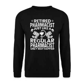 Pensionierter Apotheker Medizin Medikamente - Unisex Pullover - Schwarz - Vorne - Alina (178cm) & Michal (187cm)