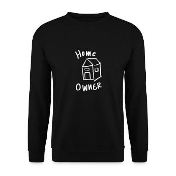 Hauseigentümer Nachbar Bau Hausbesitzer Geschenk - Unisex Pullover - Schwarz - Vorne - Alina (178cm) & Michal (187cm)