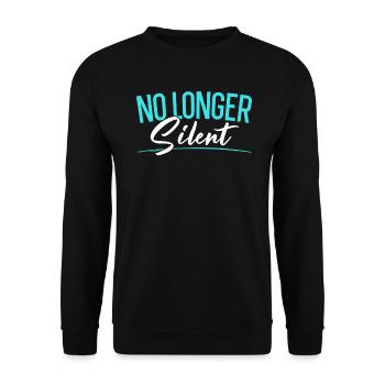 No more silent sexual assault - Unisex Sweatshirt - black - Front - Alina (178cm) & Michal (187cm)