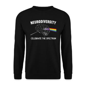 Neurodiversität Feiert Das Spektrum ADHS ASD - Unisex Pullover - Schwarz - Vorne - Alina (178cm) & Michal (187cm)