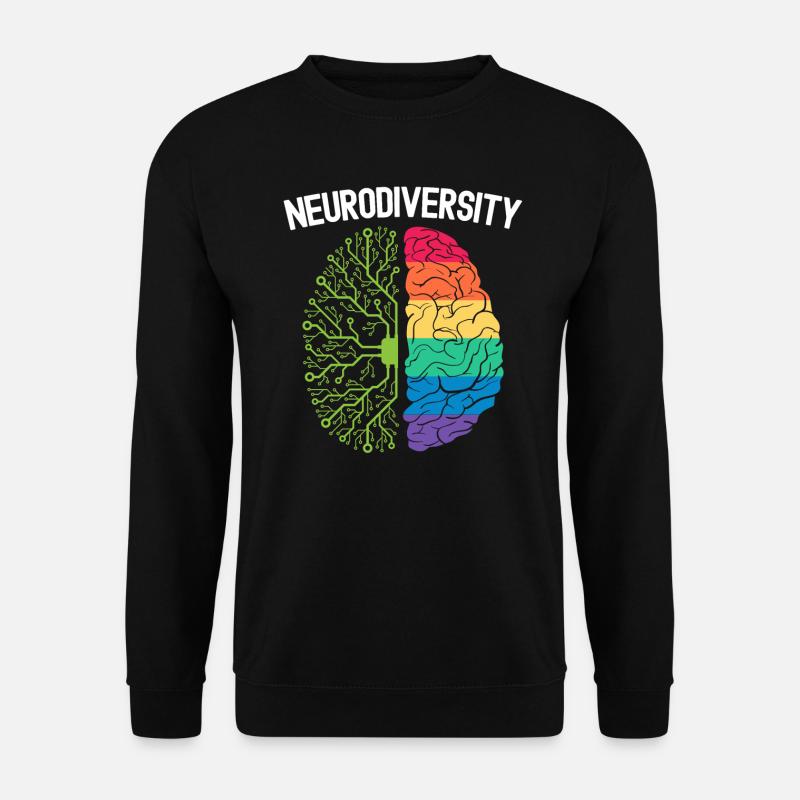 Neurodiversité Arc-en-ciel Autisme Conscience - Sweat-shirt Unisexe - noir