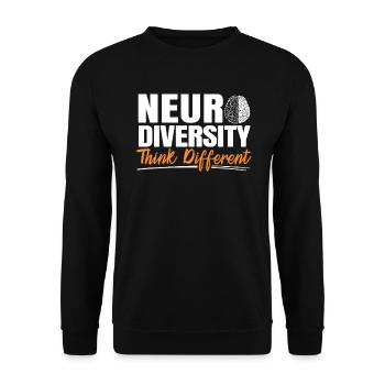 Neurodiversité Penser Autrement - Sweat-shirt Unisexe - noir - Devant - Alina (178cm) & Michal (187cm)