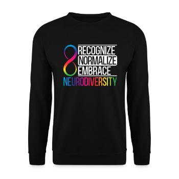 Neurodiversity Autism Neurological Disorders - Unisex Sweatshirt - black - Front - Alina (178cm) & Michal (187cm)