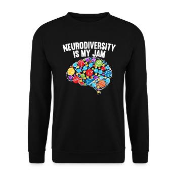 Neurodiversity Is My Jam Autism - Unisex Sweatshirt - black - Front - Alina (178cm) & Michal (187cm)