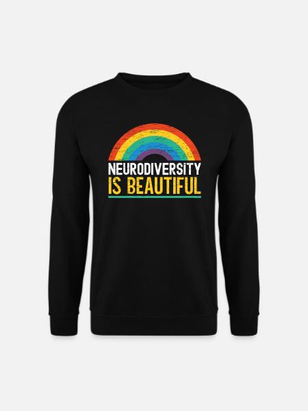 Neurodiversité Est Magnifique Arc-en-ciel - Sweat-shirt Unisexe - noir