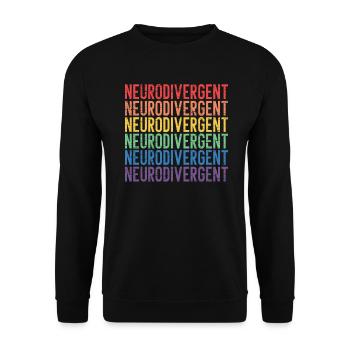 Neurodiversity Neurodiversity Rainbow ADHD - Unisex Sweatshirt - black - Front - Alina (178cm) & Michal (187cm)