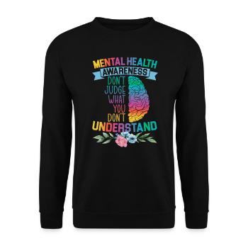 Santé mentale - Sweat-shirt Unisexe - noir - Devant - Alina (178cm) & Michal (187cm)