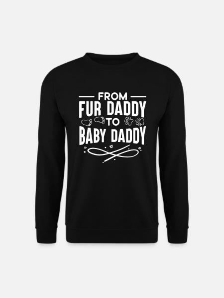 Vom Fell Papa Zu Baby Papa - Unisex Pullover - Schwarz
