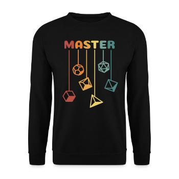 Game Master Dice RPG Dungeons Games Craps - Unisex Sweatshirt - black - Front - Alina (178cm) & Michal (187cm)