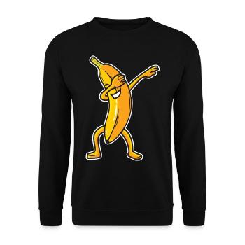 Dabbing Banana Dab Funny Fruits - Unisex Sweatshirt - black - Front - Alina (178cm) & Michal (187cm)