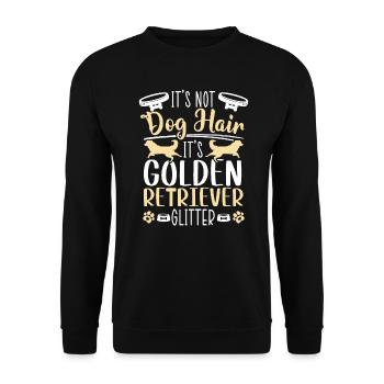 It's Not Dog Hair, It's Golden Retriever - Unisex Sweatshirt - black - Front - Alina (178cm) & Michal (187cm)