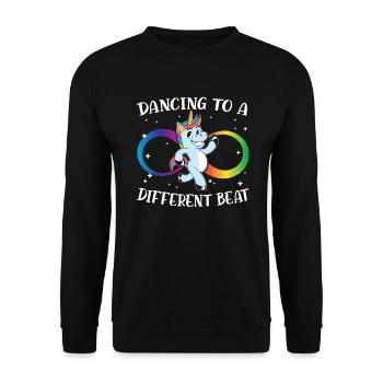 Dancing to Another Beat Neurodiversity ADHD - Unisex Sweatshirt - black - Front - Alina (178cm) & Michal (187cm)
