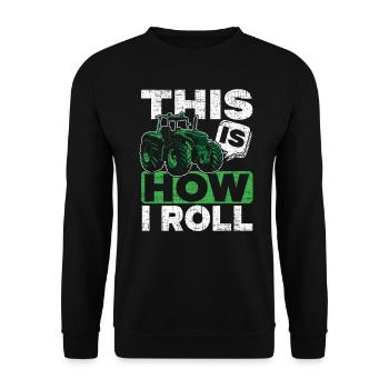 Donc, je roule tracteur agriculteur agriculteur - Sweat-shirt Unisexe - noir - Devant - Alina (178cm) & Michal (187cm)