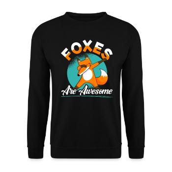 Füchse Sind Fantastisch Rotfuchs Füchsin - Unisex Pullover - Schwarz - Vorne - Alina (178cm) & Michal (187cm)