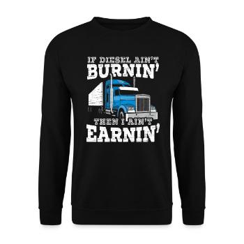 Si le diesel ne brûle pas, je ne mérite rien de camion - Sweat-shirt Unisexe - noir - Devant - Alina (178cm) & Michal (187cm)