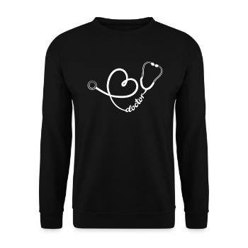 Médecine fière de stéthoscope de docteur - Sweat-shirt Unisexe - noir - Devant - Alina (178cm) & Michal (187cm)