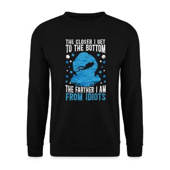 Scuba Diver Diving Saying - Unisex Sweatshirt - black - Front - Alina (178cm) & Michal (187cm)
