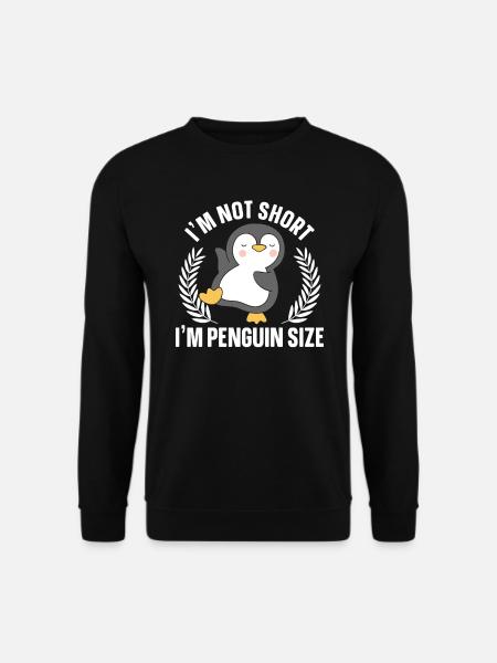 Ich Bin Nicht Klein, Ich Bin Pinguin Größe - Unisex Pullover - Schwarz